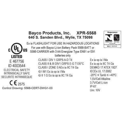 Nightstick XPR-5568RX Intrant Dik Açılı Fener