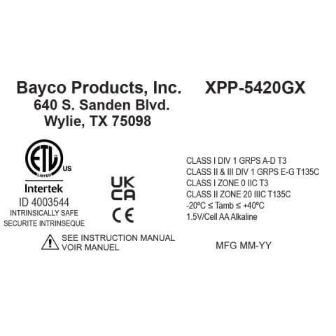 Nightstick XPP-5420GX ATEX Exproof El Feneri